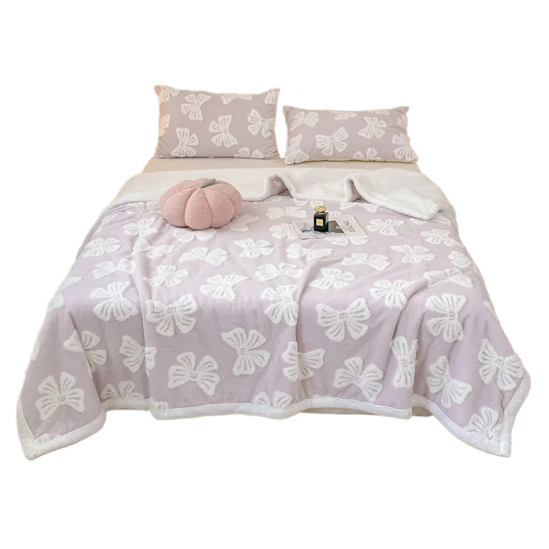 冬季加厚羊羔绒毛毯盖毯牛奶绒办公室午睡珊瑚绒披肩沙发毯小被子