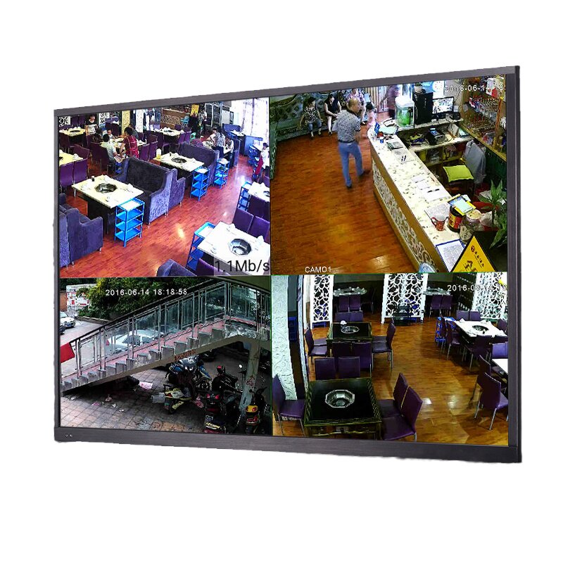 三森高清监控显示器32寸43/55寸19/22工业监视器液晶屏幕挂墙专用