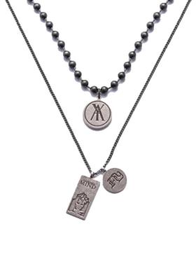 KORKEN钛钢叠戴项链男女潮毛衣链