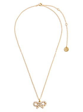 self-portrait钻饰蝴蝶结项链