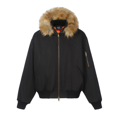 Makemore连帽毛领Ma1座山雕外套