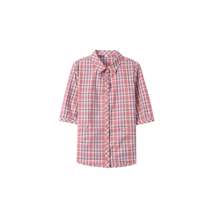 中老年女士全棉翻领上衣