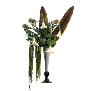 墨色林莽 中古质感高级花艺美学摆件 售楼处样板间书房装饰柜花器