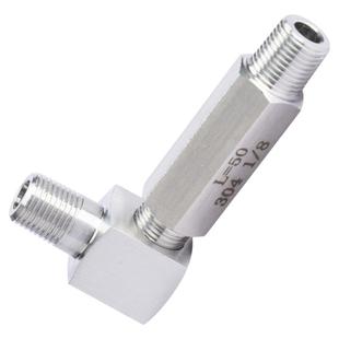 304不锈钢侧弯直角内外丝4 6分转配加长六角外丝弯头弯通90度