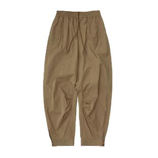 fafamoon设计师品牌 橡筋腰收脚裤机能工装裤纯色休闲长裤子女