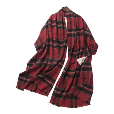 橘语纯羊毛围巾加厚百搭女秋冬