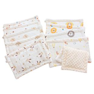 新生婴儿枕头纯棉豆绒云片枕0-12个月婴幼儿宝宝枕垫巾四季通用