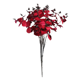 单支 欧式金色花尤加利仿真花成品假花艺塑料花卉人造花花束插花