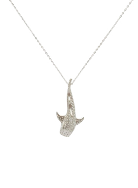 锤头鲨鱼吊坠男女士款小众个性百搭银饰海洋生物魔鬼鱼项链挂坠潮