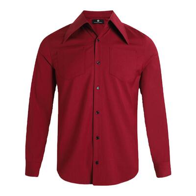 西部关刀领长袖复古衬衫