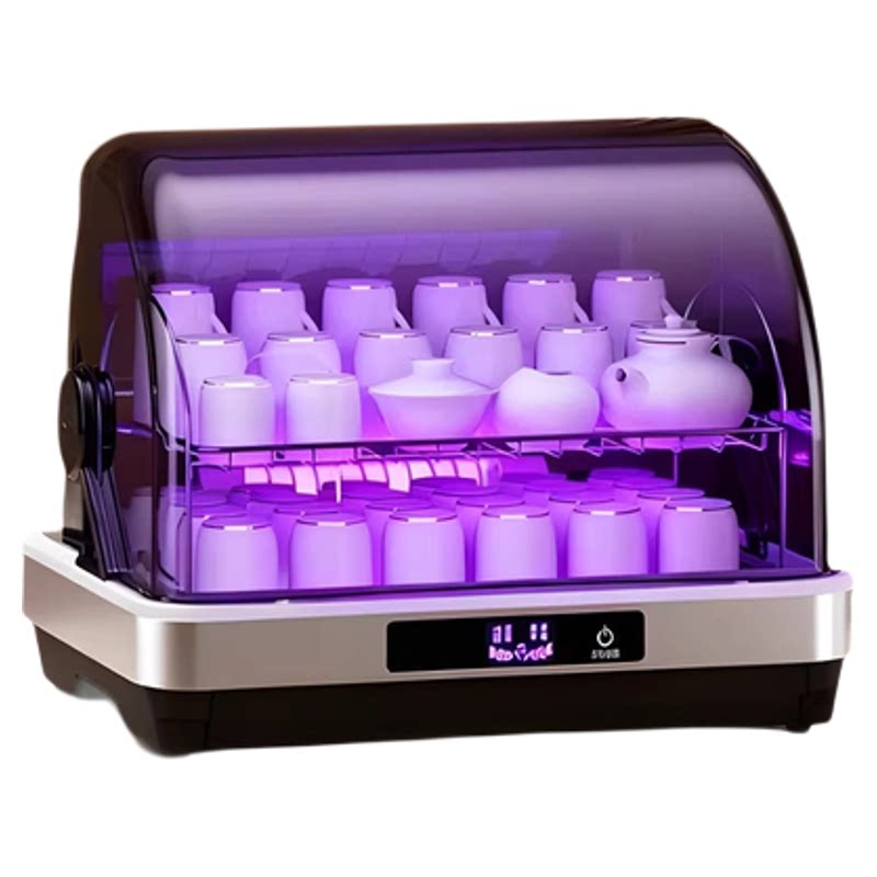 茶具消毒柜小型办公室家用台式桌面碗柜茶道茶杯烘干收纳杯子专用