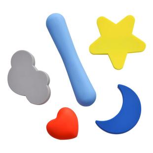 儿童房防撞软胶彩色卡通可爱小孩环保星星单孔免打孔衣钩强力挂钩