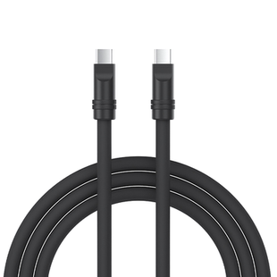 怪兽超人 双typec快充PD数据线240W适用iPhone16充电器线苹果15iPad三星小米双C黑色2米液态硅胶手机充电线