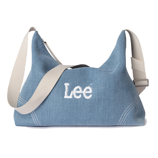 Lee新款牛仔帆布托特包hobo腋下包上课通勤包单肩斜跨慵懒风女包