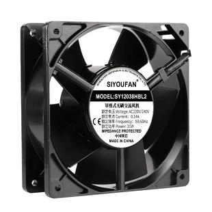 散热风扇220v工业强力全金属耐高温轴流风机烤箱消毒机柜耐热铁叶