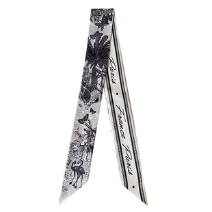 丝巾绑包手柄装饰束发带高级感小长条女领巾丝带腰带细窄扎发飘带