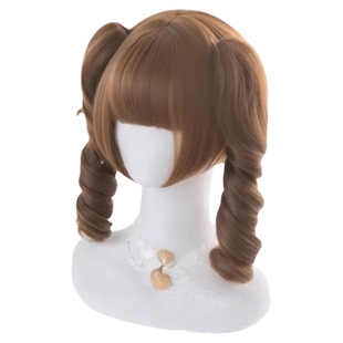 喵喵岛lolita假发双马尾doll感罗马卷虎口夹抓夹短发马尾全头套女