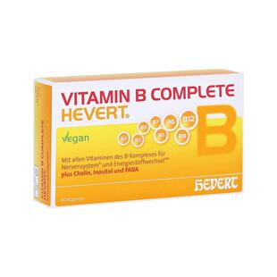 欧洲直邮德国药房HEVERT维B族胆碱肌醇能量神经精力注意力胶囊60