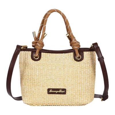 丹尼熊法式草编织包女手拎斜挎包通勤百搭时尚度假沙滩包5825029