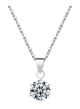 正品莫桑钻S925纯银锁骨链女轻奢