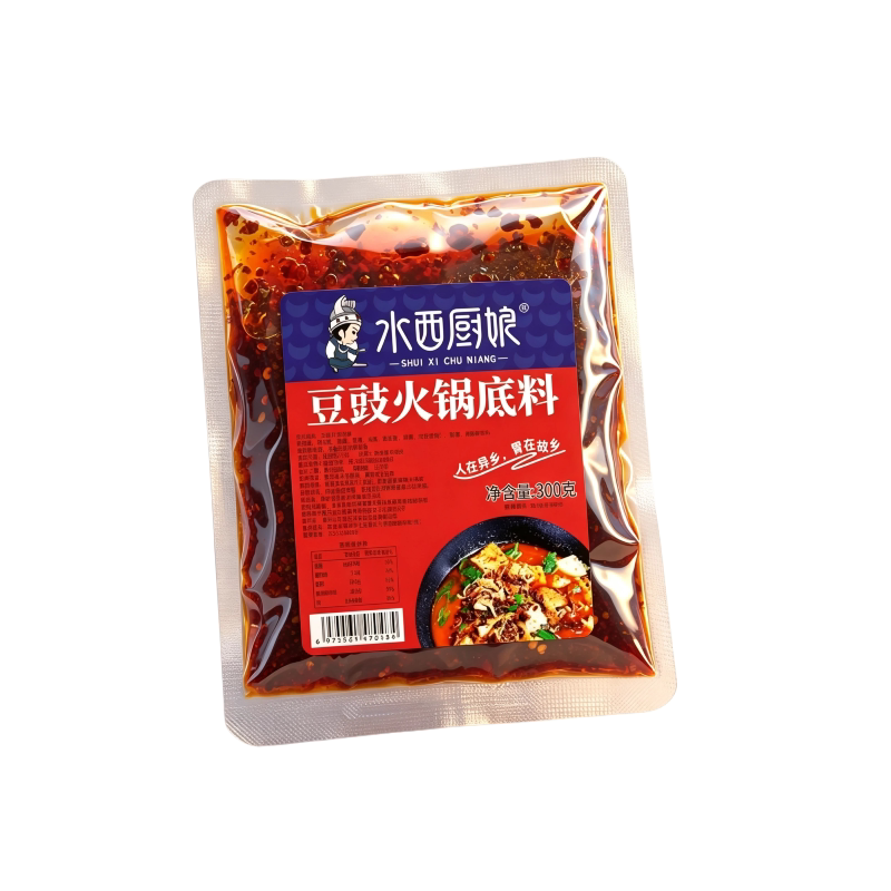 水西厨娘贵州豆豉火锅底料香辣豆食毕节特色地摊火锅料贵州特产