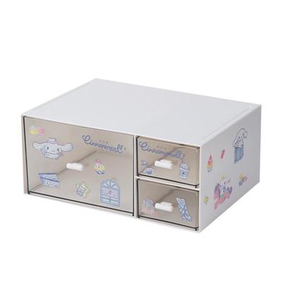 多层桌面收纳盒发饰送可爱贴纸