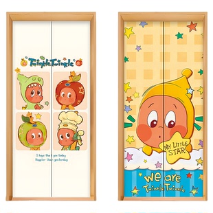 电梯门贴纸高级感一梯一户星星人卡通电梯入户门口装饰氛围感贴膜