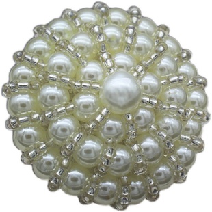 旗袍盘扣高档扣子纯手工珍珠纽扣女大衣皮草貂绒扣新中式外套钮扣