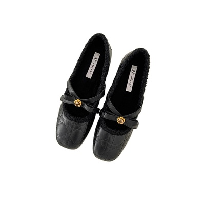 内增高菱格纹玛丽珍鞋小香风单鞋