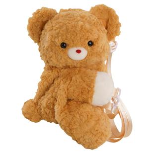 古力古力可爱熊趴趴包毛绒玩偶轻量化双肩背包包斜挎包女生日礼物