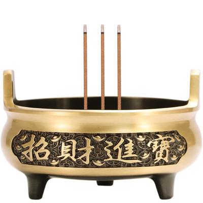 铜香炉供奉套装供佛财神关公神像