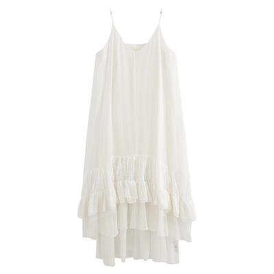 AZure温柔风蕾丝波点透视吊带