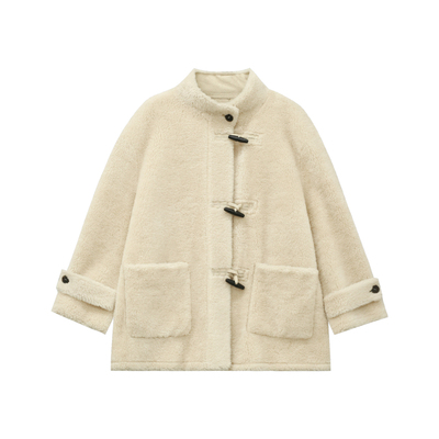 皮毛一体立领羊羔毛加厚外套