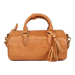 葱木 新中式国风包 小众复古流苏包植鞣牛皮斜挎圆筒包手提斜挎包