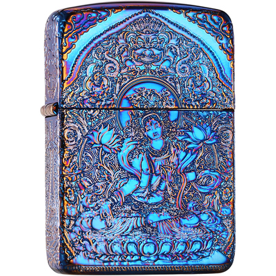 zippo正品打火机白度母