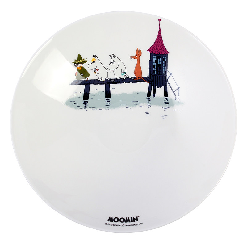moomin姆明官方餐具骨瓷儿童高级深盘餐盘早餐陶瓷盘特别好看盘子