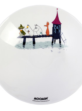 moomin深盘骨瓷大众圆形盘耐用盘