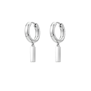 白岚小银条耳环女925银耳钉简约时尚耳饰轻奢小众设计ED2912