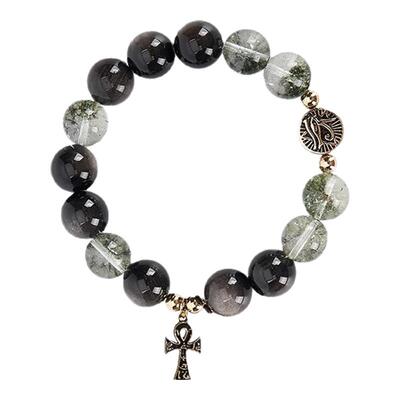 大英博物馆安卡守护银曜石手串男女款小众水晶手链送男友生日礼物