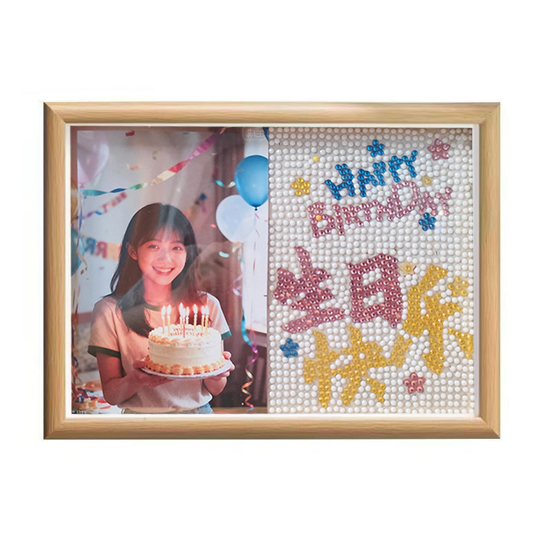 2025新款定制真人照片钻石画送女生生日礼物手工DIY制作桌面摆件