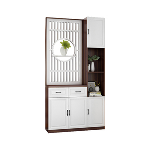 玄关柜屏风隔断客厅入户正对门轻奢进门酒柜简约置物架鞋柜新中式