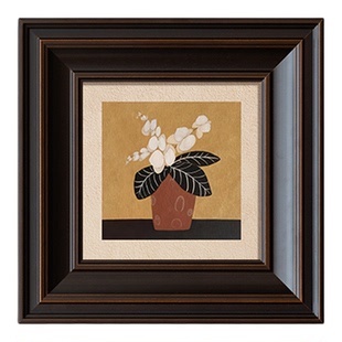 黑色复古实木画框画框装裱大相框画框挂墙空框外框字画装裱中古风