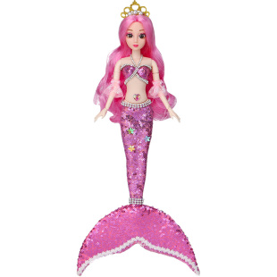 美人鱼娃娃公仔公主套装儿童生日礼物女童毛绒玩具小女孩仿真玩偶