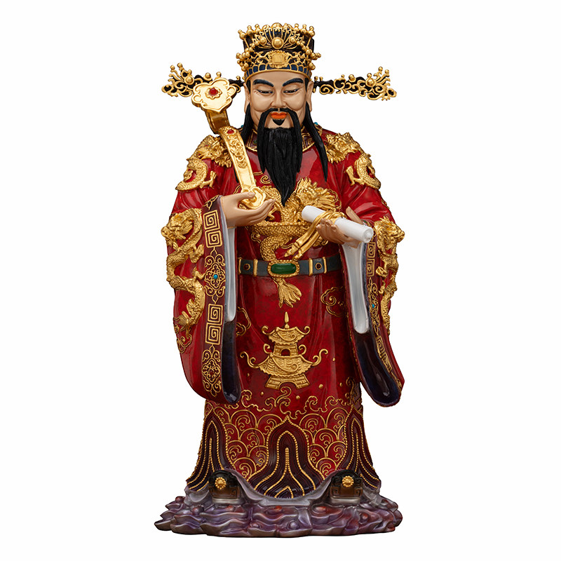 典藏黄铜热着色福禄寿三星神像福星禄星寿星贺寿居家供奉中式摆件