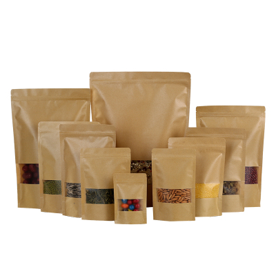 防潮牛皮纸零食干果磨砂自封袋