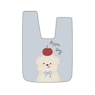 尼睿x南空直美 新款手腕包原创休闲简约手拿包可爱苹果小狗帆布包