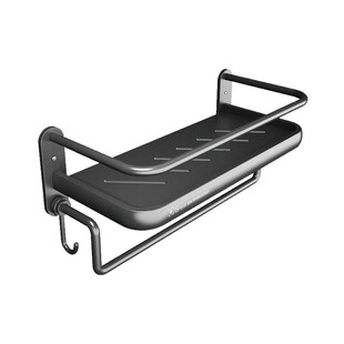 黑色浴室架免打孔太空铝卫生间置物架毛巾架厕所铝合金多层收纳架