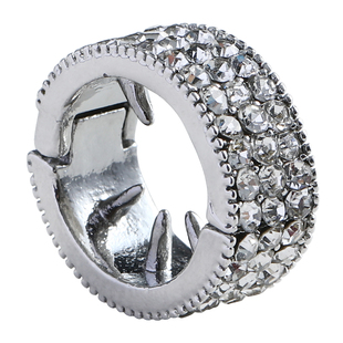 圆形金属发扣女高级感2025新款前额刘海发夹水钻发卡碎发夹子环扣