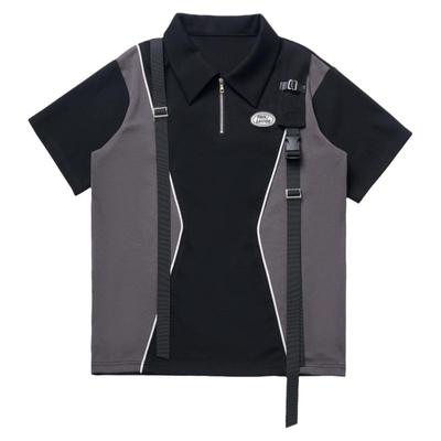 拼接字母刺绣夏季短袖套装青春感