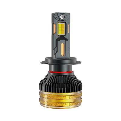 超亮4铜管三色温激光汽车LED大灯